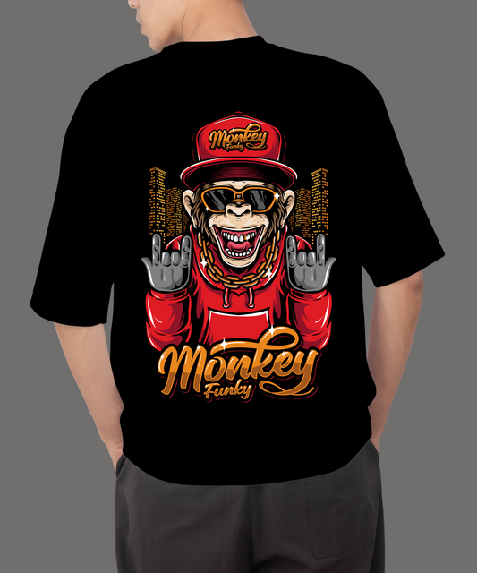 Funky Monkey Black Oversize T-Shirt
