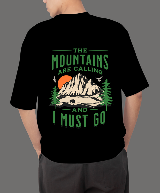 Mountain Black Oversize T-Shirt