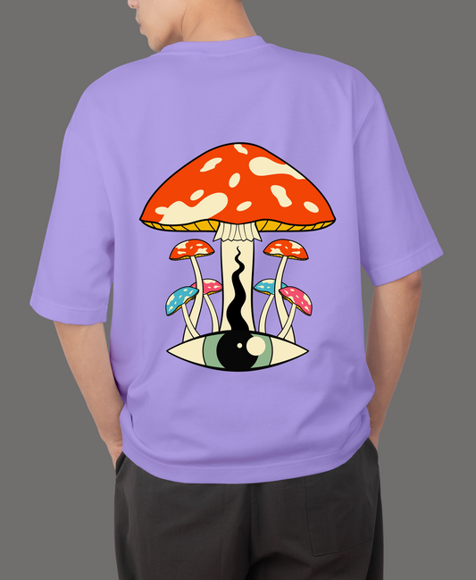 Mushroom Lavendar Oversize T-Shirt