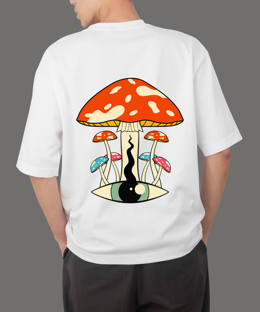 Mushroom White Oversize T-Shirt
