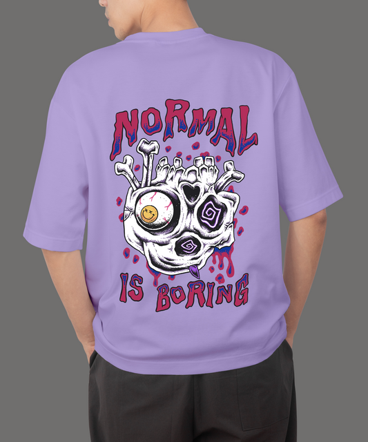 Normal is Boring Lavendar Oversize T-Shirt