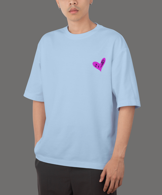 Read Eat Love Sky Blue Oversize T-Shirt