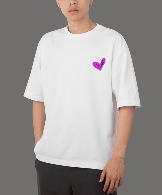 Read Eat Love White Oversize T-Shirt