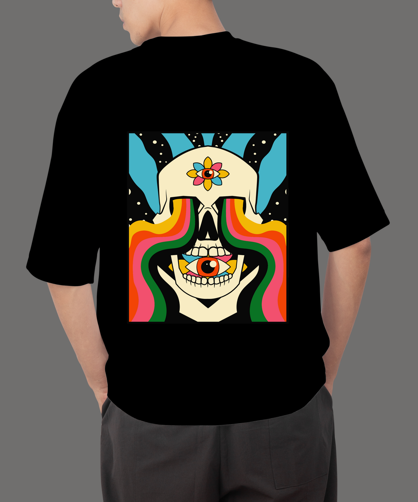 Skull Black Oversize T-Shirt