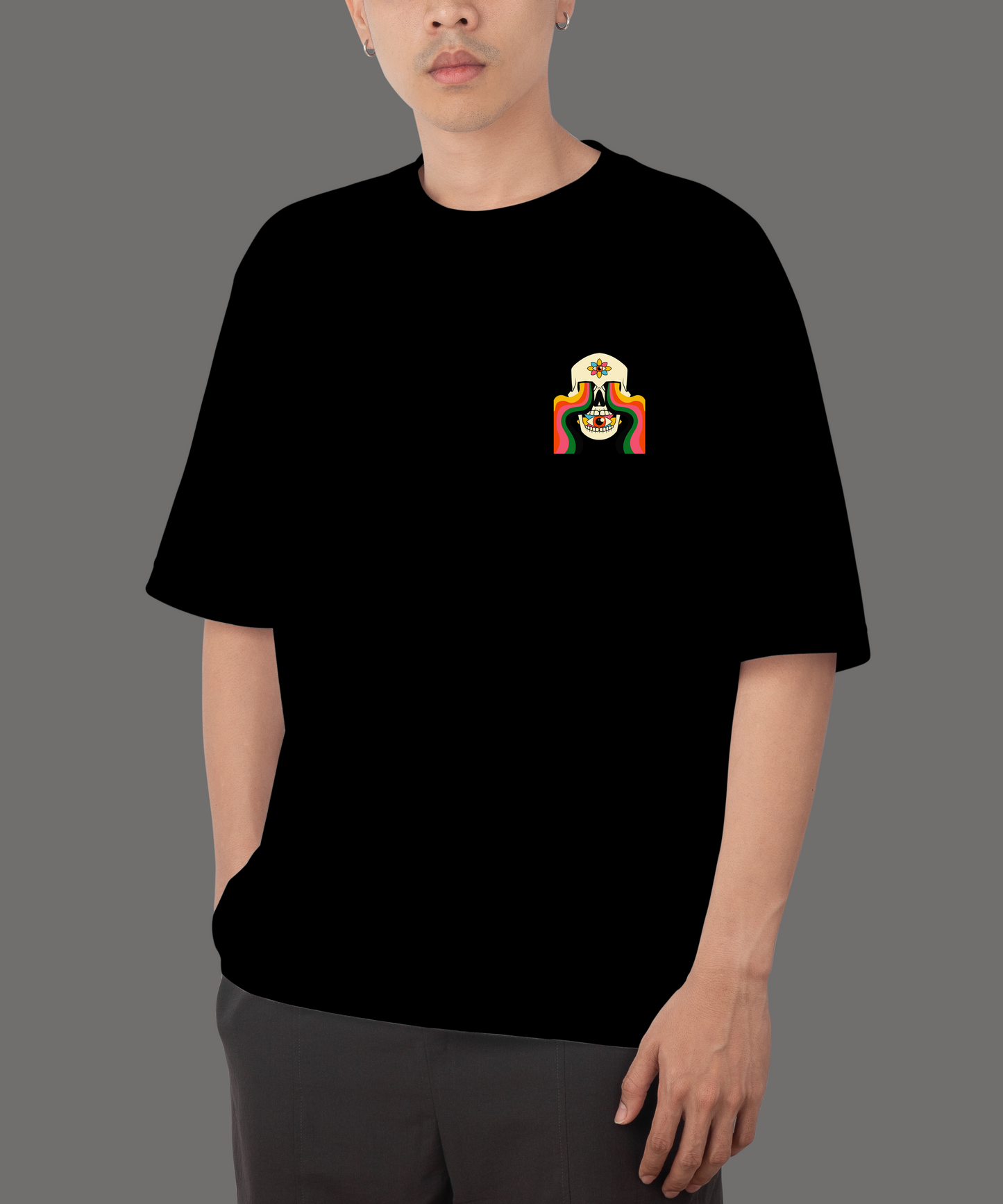Skull Black Oversize T-Shirt
