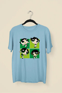 Power Puff Green Premium Unisex Tshirt